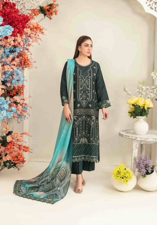 Luxury Embroidered Staple Suit 3pc