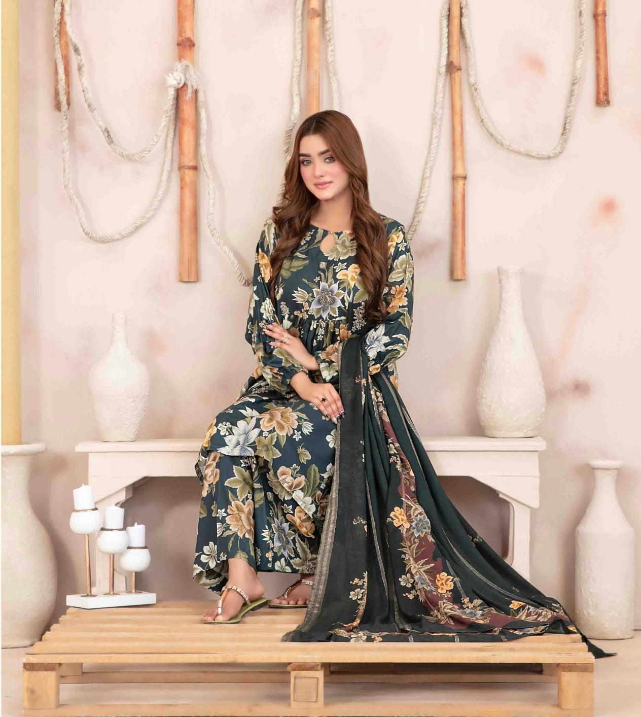 Printed Staple Suit 3pc