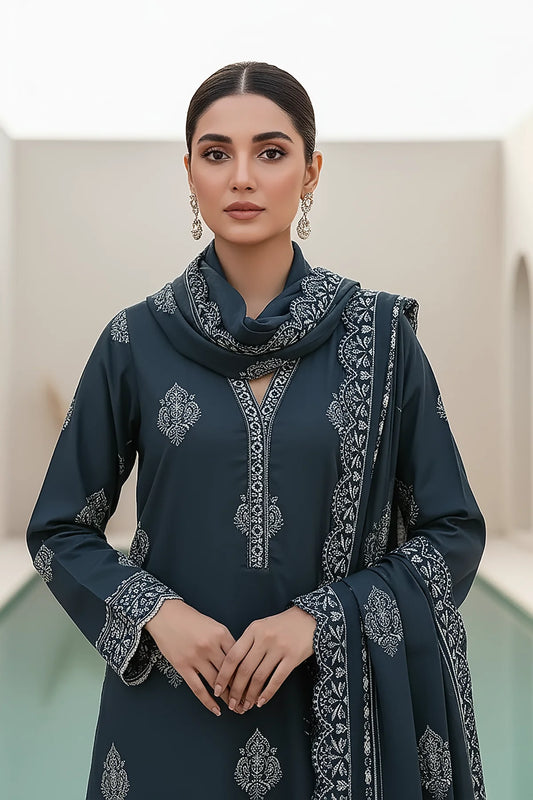 Printed Pashmina Suit 3pc