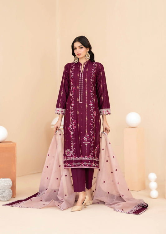 Festive Embroidered Staple Suit 3pc