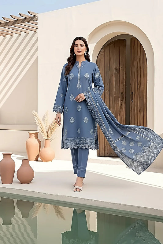 Printed Pashmina Suit 3pc