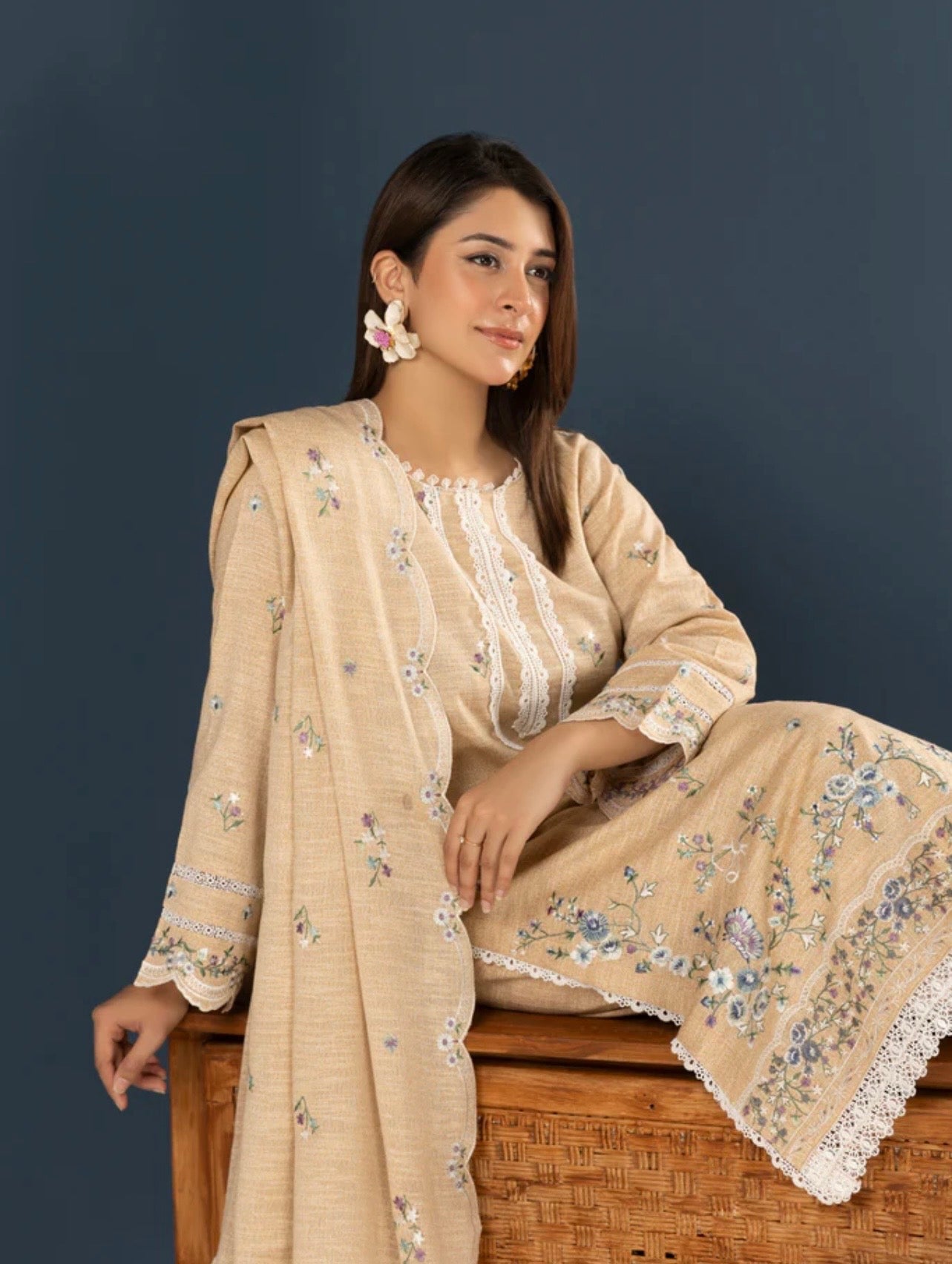 Premium Peach Leather Suit 3pc