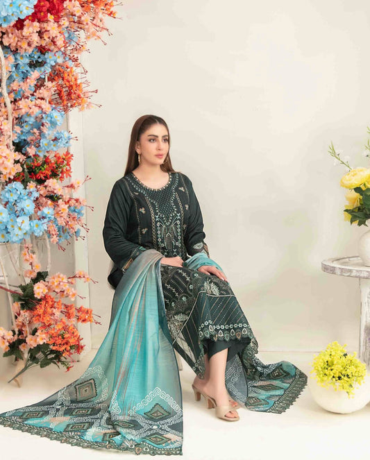 Luxury Embroidered Staple Suit 3pc