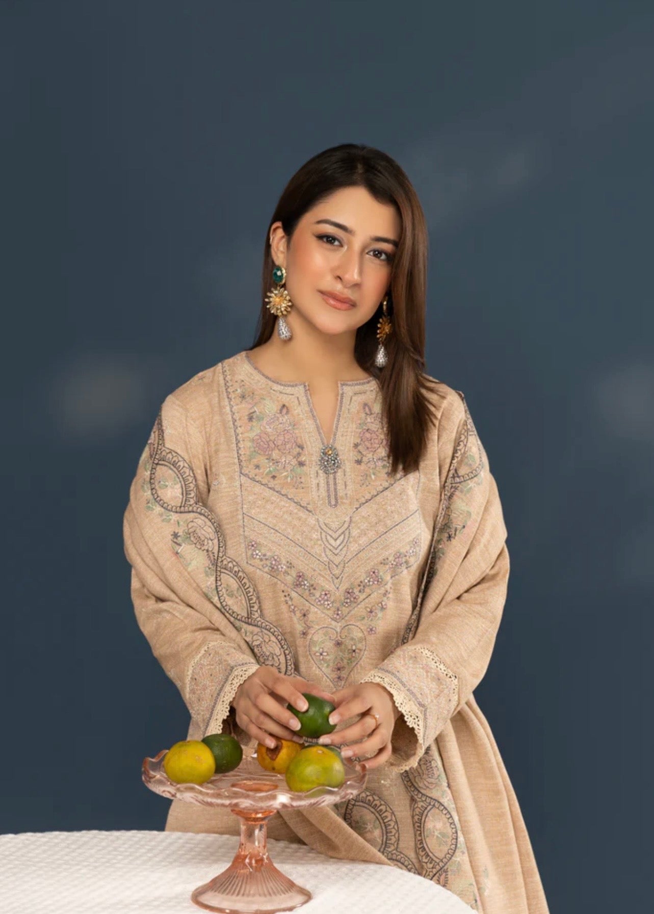 Premium Peach Leather Suit 3pc