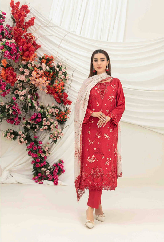 Luxury Embroidered Staple Suit 3pc