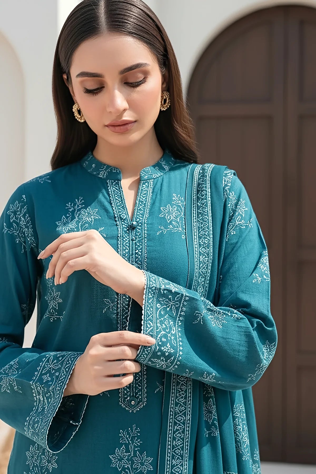 Printed Pashmina Suit 3pc