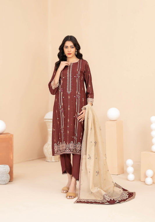 Festive Embroidered Staple Suit 3pc