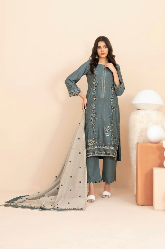 Festive Embroidered Staple Suit 3pc