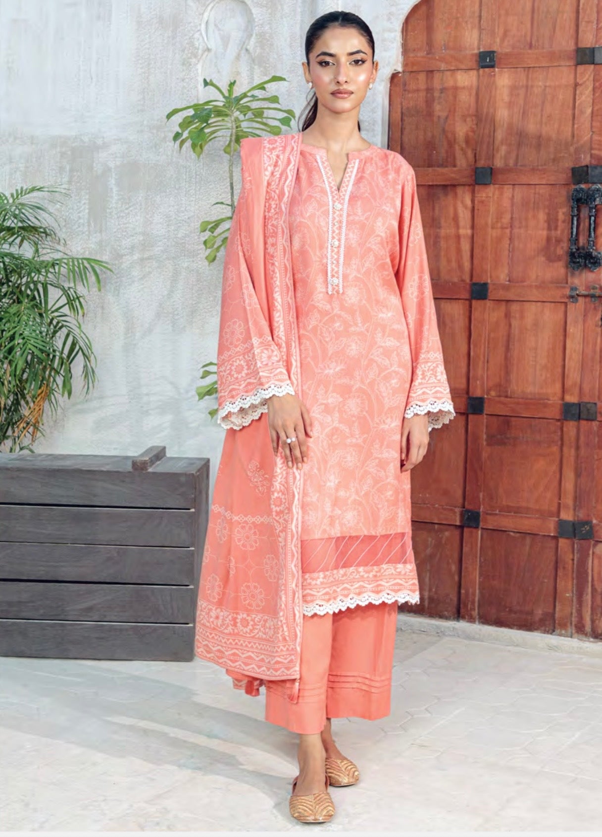Printed Pashmina Suit 3pc