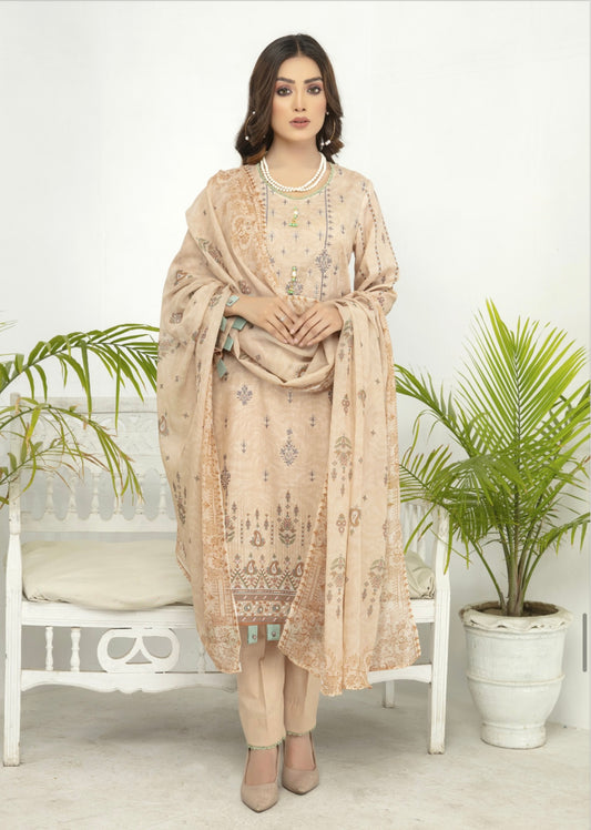 Embroidered Lawn 3pc