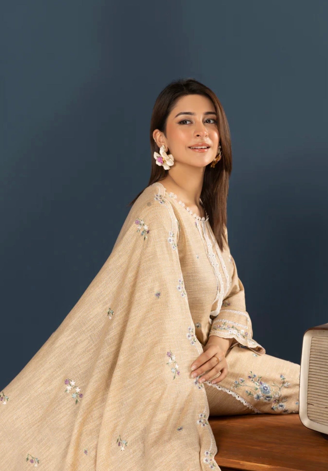 Premium Peach Leather Suit 3pc