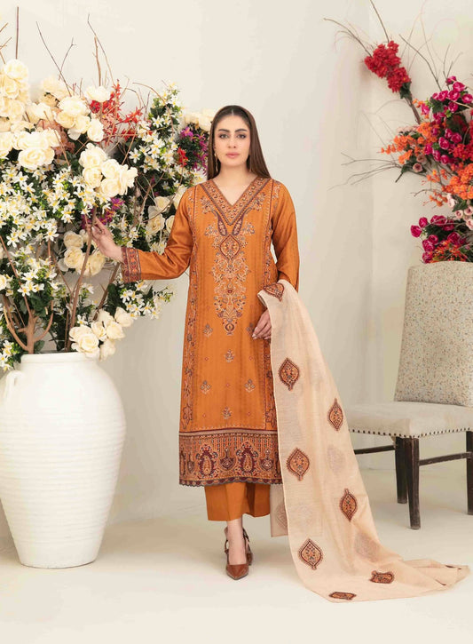 Luxury Embroidered Staple Suit 3pc