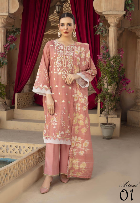 Embroidered Lawn 3pc