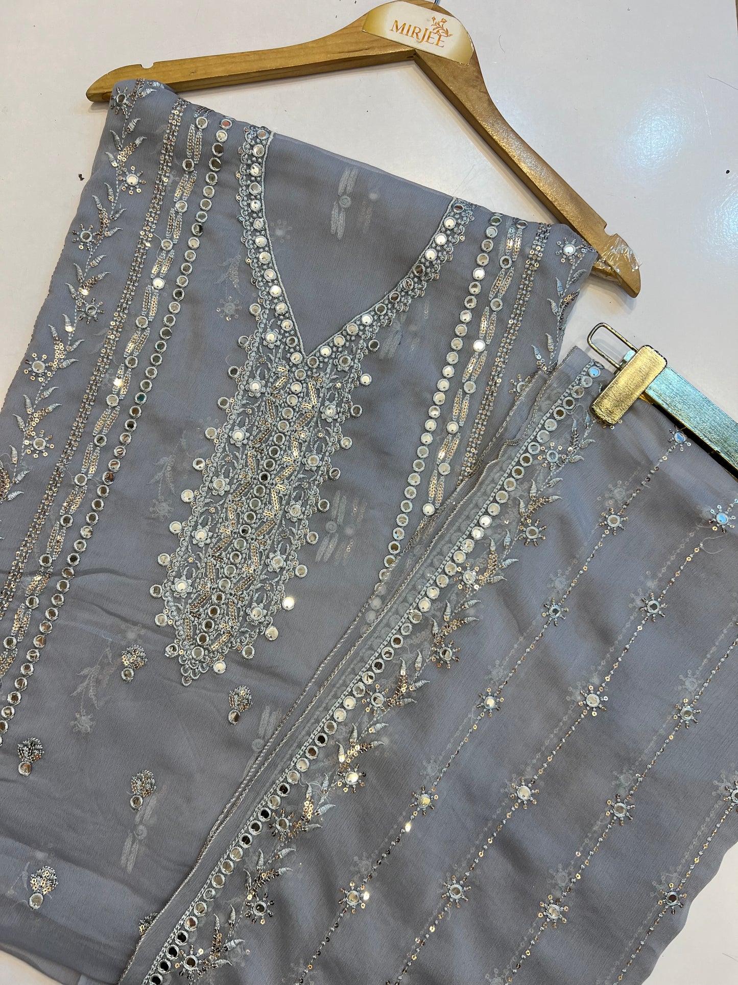 Bareeze Chiffion Foil Work Suits 4pc