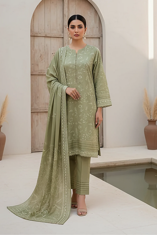 Printed Pashmina Suit 3pc