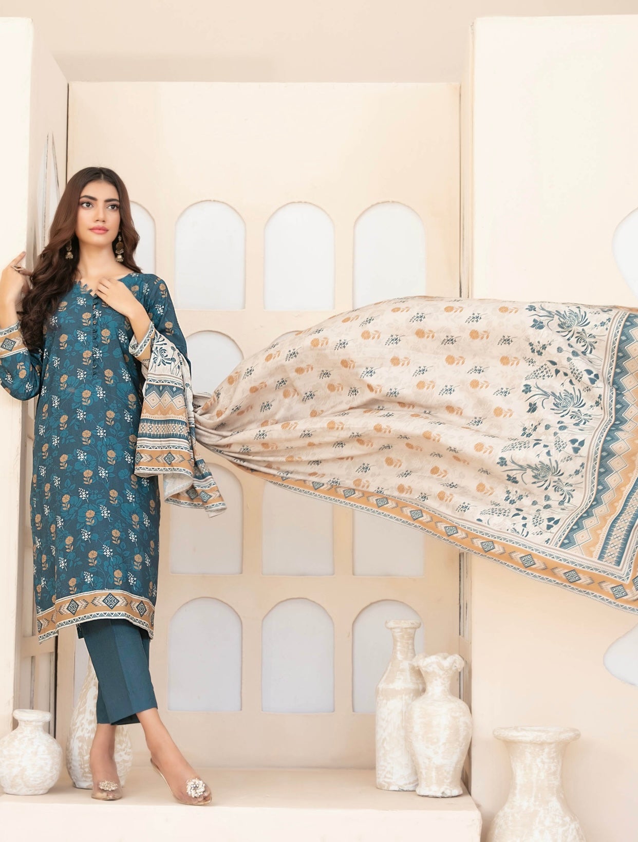 Printed Staple Suit 3pc