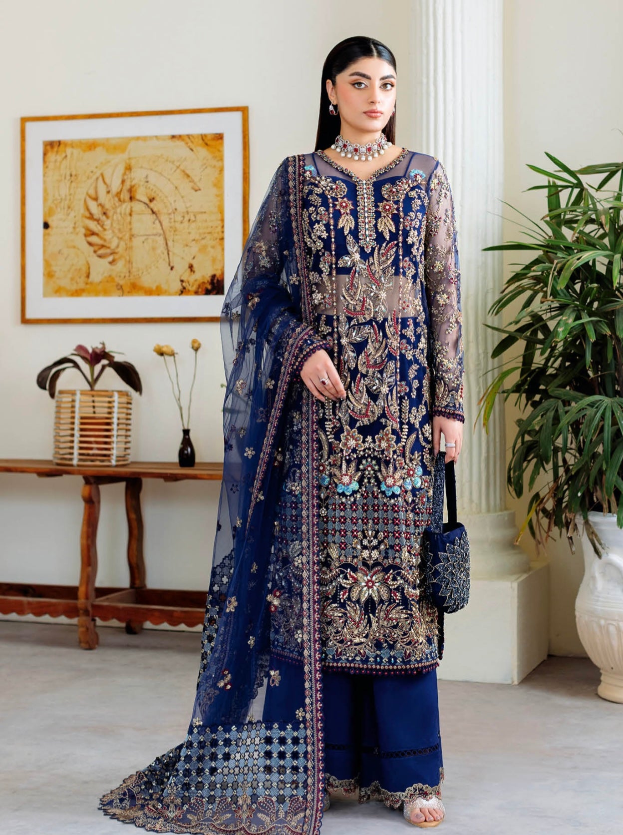 Hand-Embellished Suit 3pc
