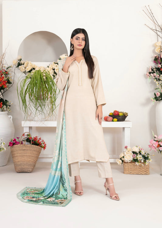 Peach Leather Suit 3pc