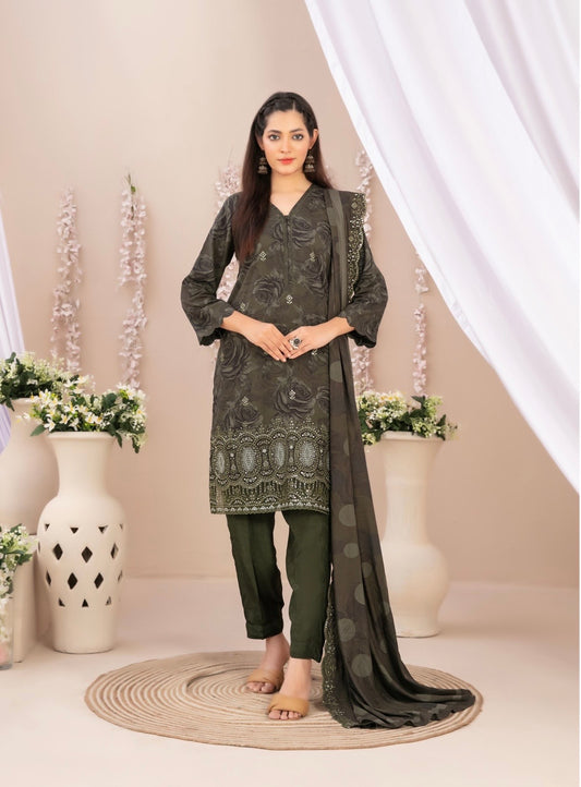Embroidered Chikankari Suit 3pc