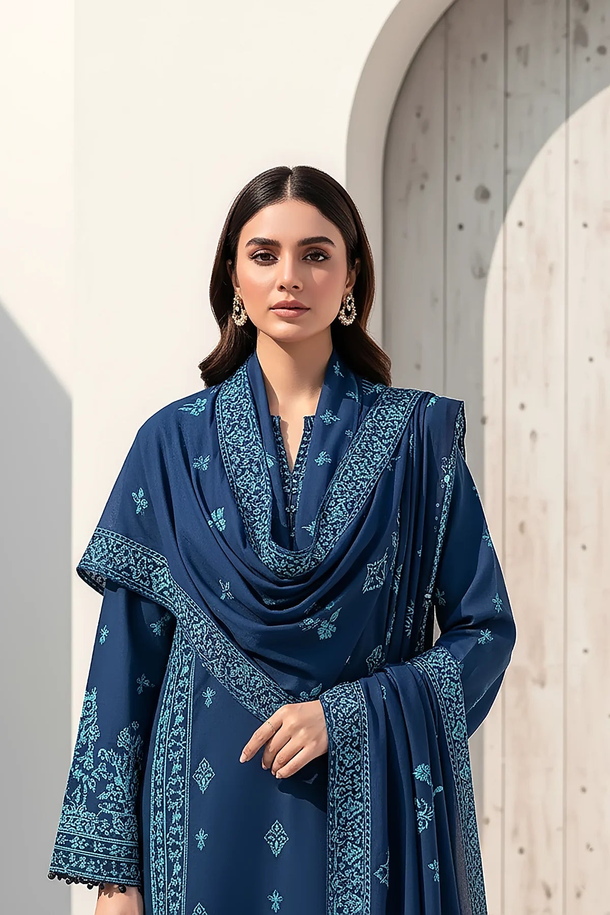 Printed Pashmina Suit 3pc