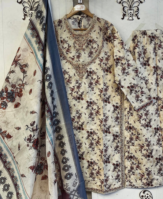 Luxury Printed Co-ords 3pc Suit