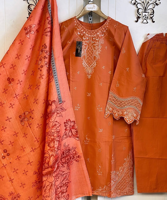 Embroidered 3pc Suit