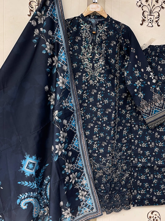 Luxury Embroidered 3pc Suit