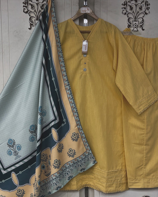 Pashmina Solid Co-ords 3pc Suit