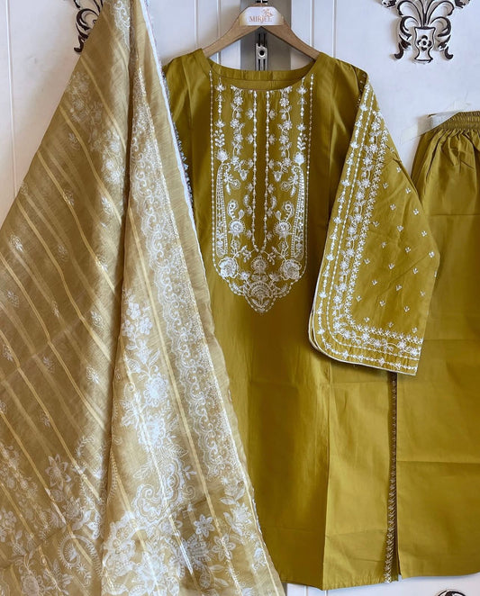 Embroidered 3pc Suit