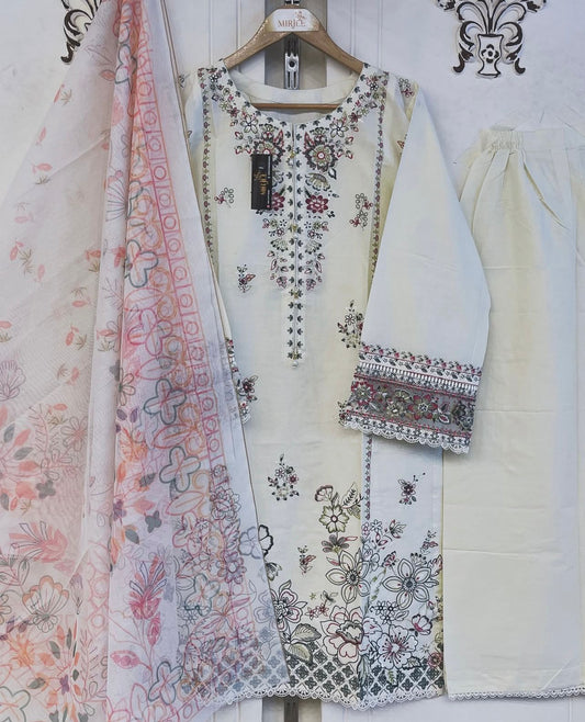 Luxury Embroidered 3pc Suit