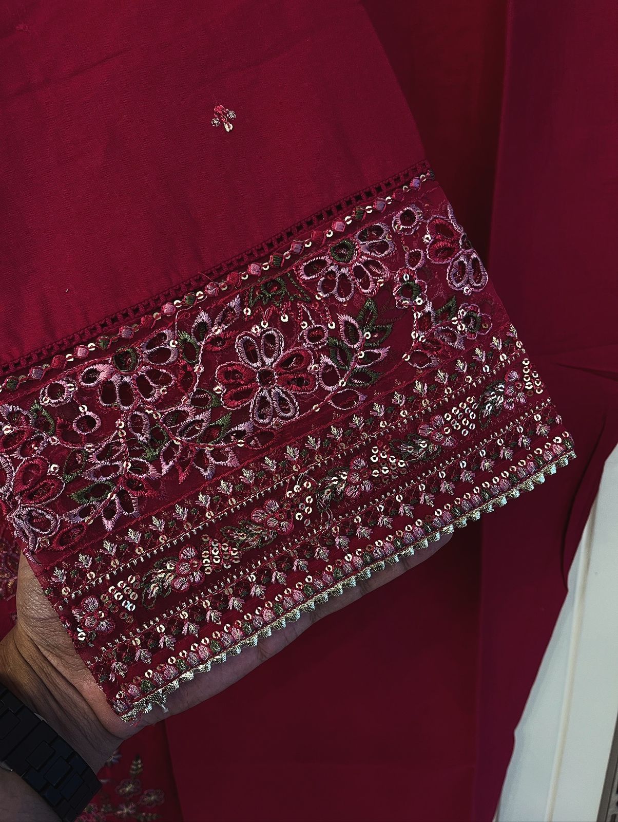 Embroidered Front+Back 2pc Suit