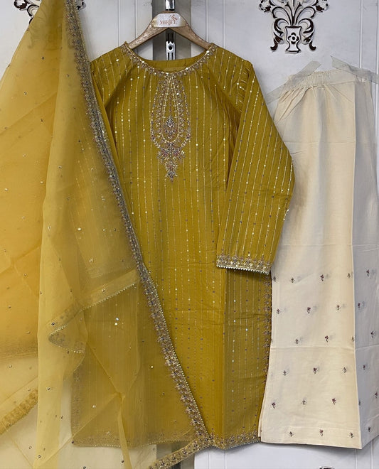Luxury Embroidered 3pc Suit