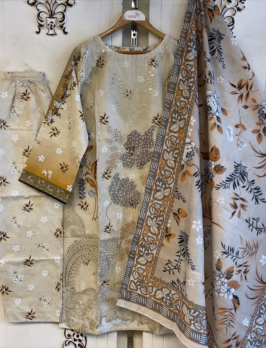 Luxury Embroidered 3pc Suit