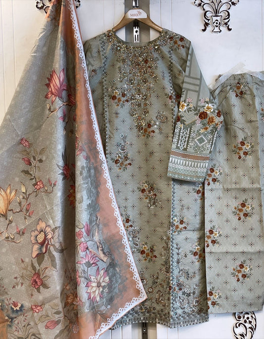 Luxury Embroidered 3pc Suit