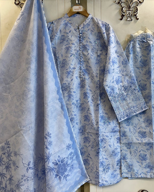 Luxury Embroidered 3pc Suit