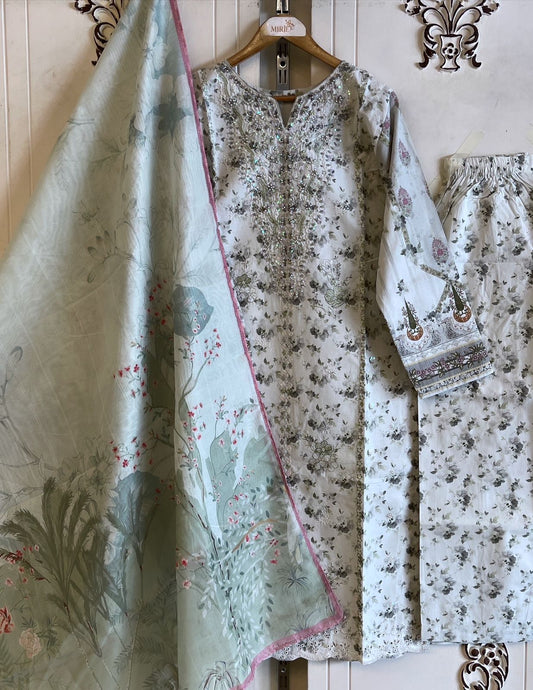 Luxury Embroidered 3pc Suit