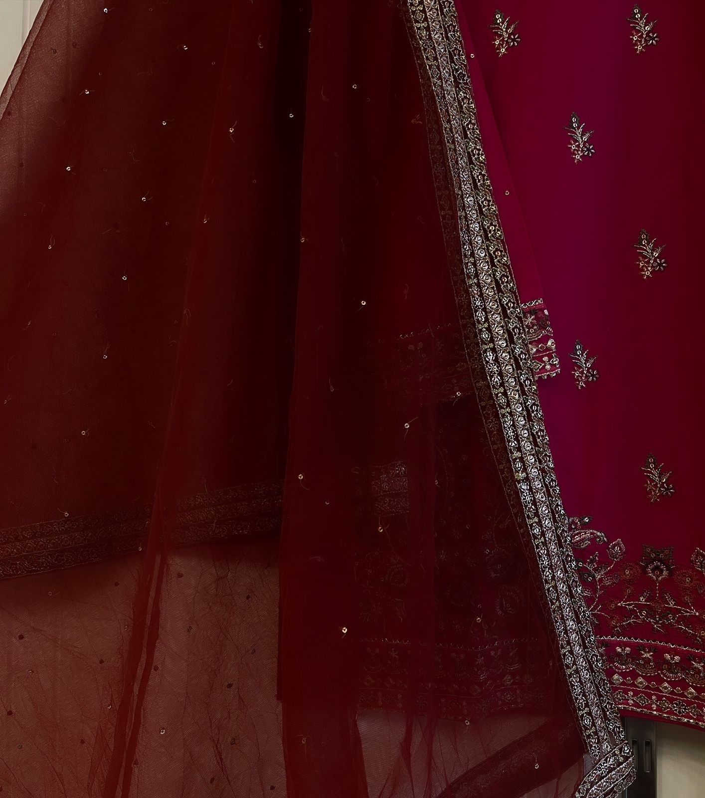 Luxury Embroidered Plazo Style 3pc Suit