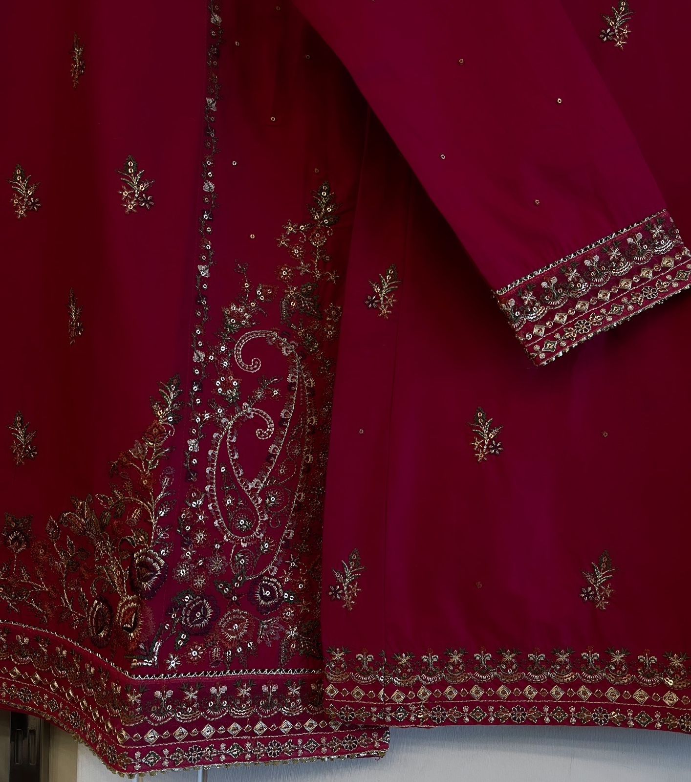 Luxury Embroidered Plazo Style 3pc Suit