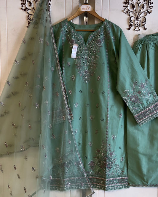 Luxury Pret Embroidered 3pc Suit