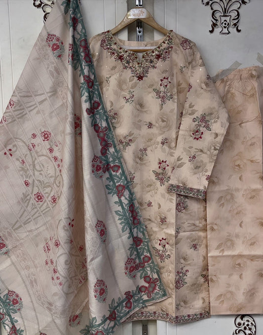 Luxury Embroidered 3pc Suit