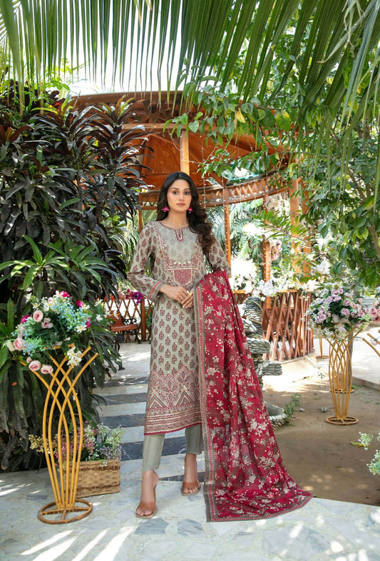 Luxury Embroidered Lawn Suit