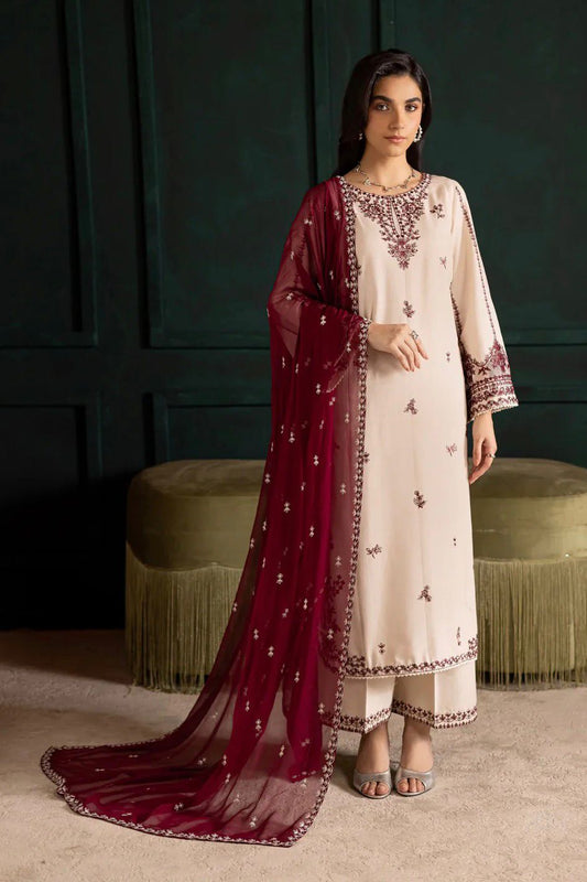 Luxury Embroidered Long Length Style 3pc Suit