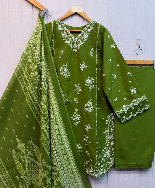 Luxury Embroidered 3Pc Suit