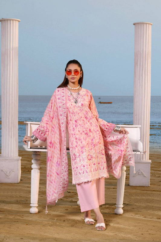 Embroidered Lawn 3Pc Suit