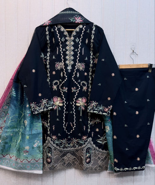 Luxury Embroidered 3Pc Suit