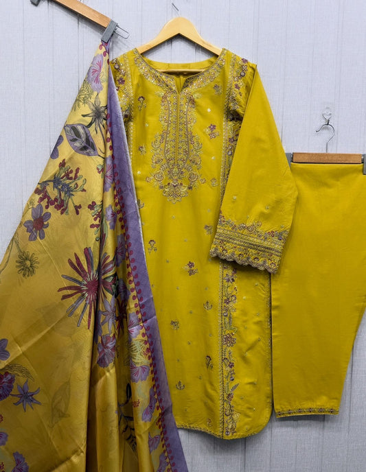 Luxury Embroidered 3Pc Suit