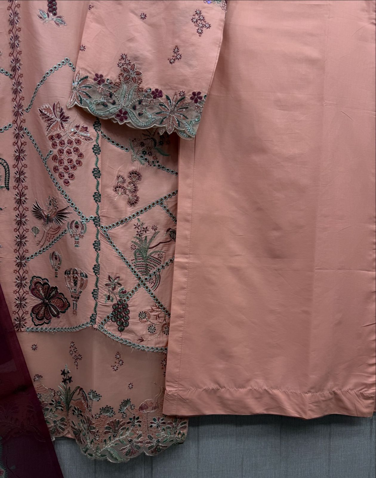 Luxury Embroidered Plazo Style 3Pc Suit