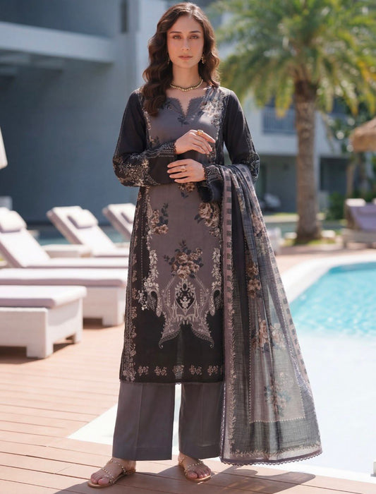 Luxury Printed Lawn 3Pc Suit