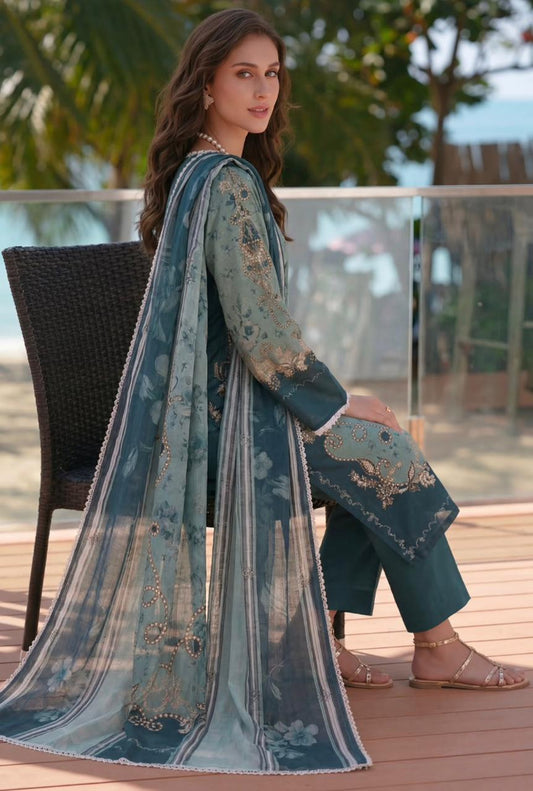 Luxury Printed Lawn 3Pc Suit
