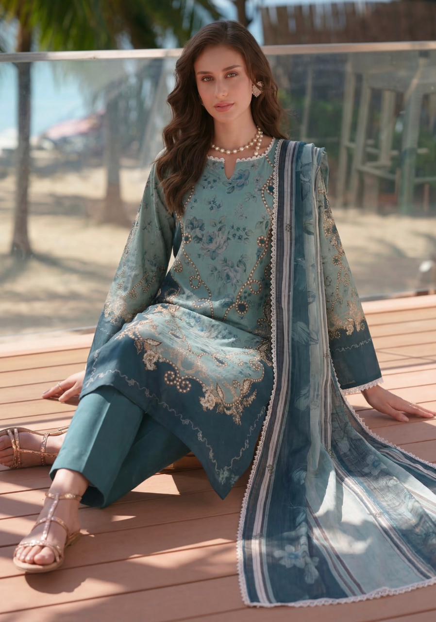 Luxury Printed Lawn 3Pc Suit